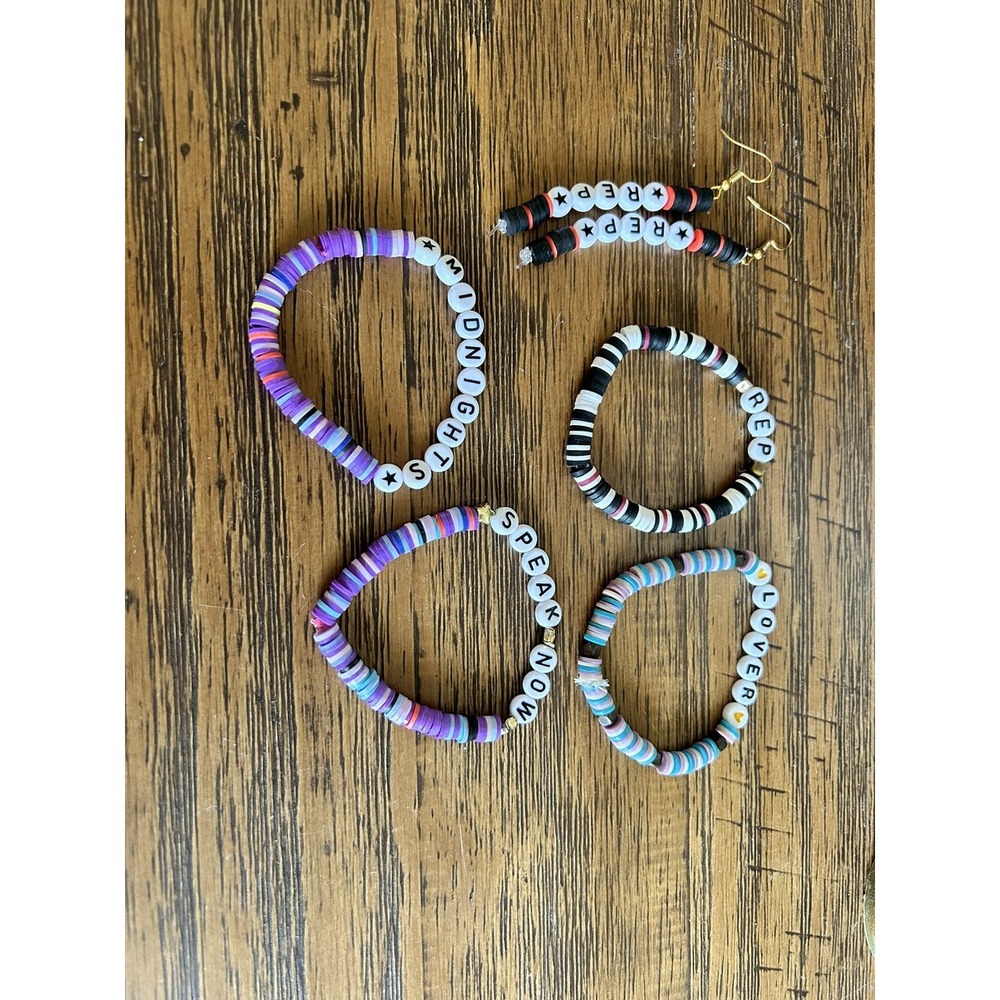 taylor swift friendship bracelets 4 + Bonus EARRINGS!